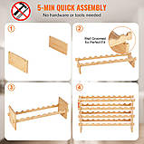 VEVOR винна стійка для пляшок винна шафа підставка для пляшок 18 пляшок 2-ярусна 300175, фото 5