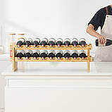 VEVOR винна стійка для пляшок винна шафа підставка для пляшок 18 пляшок 2-ярусна 300175, фото 8