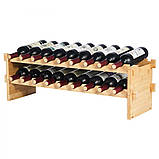 VEVOR винна стійка для пляшок винна шафа підставка для пляшок 18 пляшок 2-ярусна 300175, фото 10