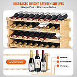 VEVOR винна стійка винна шафа підставка для пляшок 72 пляшки 8 рівнів 322255, фото 3