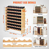 VEVOR винна стійка винна шафа підставка для пляшок 72 пляшки 8 рівнів 322255, фото 7