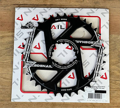Зірка на велосипед неспадайка до шатуна NW AL 36T GXP (SRAM) offset 6mm чорна SNAIL