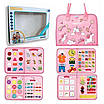 Логічна папка для дівчинки дитяча розвивальна сумка бізіборд фетрова іграшка цифри букви тварини застібки, фото 10