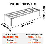 Полиця для зберігання VEVOR, полиця для майстерні, полиця для підвалу, полиця для підлоги 1524x508x304.8мм, фото 7