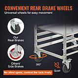Підставка для хлібобулочних виробів VEVOR 20 ярусів для комерційної пекарні з гальмівними колесами,, фото 4