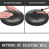 Сталевий язичковий барабан VEVOR, підвісний барабанний інструмент 13 тонів, підвісний барабанний інструмент 30, фото 6