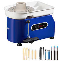 Керамічний гончарний круг VEVOR 450 Вт, електричний гончарний круг 28 см 300 об/хв, з педаллю і машиною для