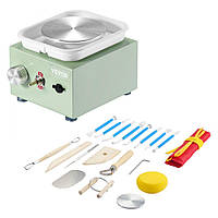 VEVOR Mini Pottery Wheel Міні-електричний керамічний круг 320RPM зелений 322592