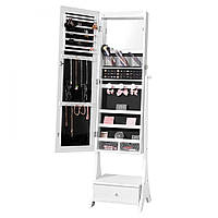 VEVOR дзеркальна шафа для прикрас Стояче дзеркало з місцем для зберігання дзеркало в повний зріст біле 304663