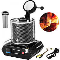 Цифрова плавильна піч VEVOR потужністю 1350 Вт, автоматична плавильна піч для золота, 1 кг, чорна плавильна