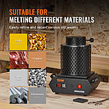 VEVOR 252369 Золотоплавильна піч VEVOR, 1350 Вт, електрична цифрова плавильна піч, тигель, фото 6