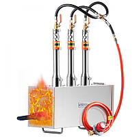 VEVOR Portable Propane Forge 3 Burner Melting Furnace Kit Square 1427℃ 304651