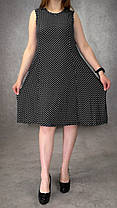 Плаття жіноче літнє нижче коліна Сарафан у горошок Tovta (Угорщина) у великих розмірах L-4XL, фото 3