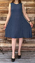 Плаття жіноче літнє нижче коліна Сарафан у горошок Tovta (Угорщина) у великих розмірах L-4XL, фото 4