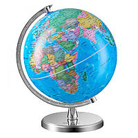 Глобус світу VEVOR із підставкою, освітній географічний глобус 203,2 мм із точним часовим поясом, матеріал
