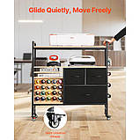 VEVOR Rolling Cart Craft Cart Сервірувальний візок 20 вінілових тримачів для рулонів 3 шухляди 304817, фото 5
