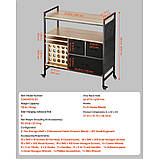 VEVOR Rolling Cart Craft Cart Сервірувальний візок 20 вінілових тримачів для рулонів 3 шухляди 304817, фото 7