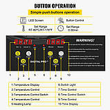 Цифровий ультразвуковий очисник VEVOR 6L, нагрівач, таймер, 400 Вт, ювелірні окуляри 323810, фото 4