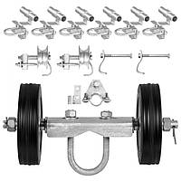 Комплект відкатних воріт VEVOR Ролик 146мм Ролики розсувні для з'єднання рейок 272кг 328006