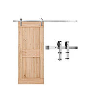 Система розсувних дверей VEVOR, фурнітура для розсувних дверей, напрямна 150 кг, 2,44 м, сріблястий колір