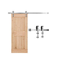 Система розсувних дверей VEVOR 150 кг, фурнітура для розсувних дверей, напрямна 183 см, сріблястий колір