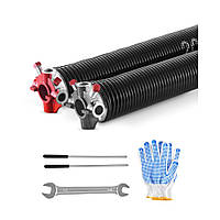 Пружини кручення VEVOR для гаражних воріт пара Φ5,26xΦ50,8x618 мм з заводними стрижнями 328015