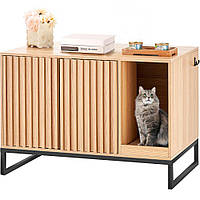 Vevor 313689 Корпус для котячого туалету, приховані меблі для котячого туалету, дерев'яний критий котячий туалет з 2 дверцятами та