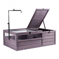 Vevor 313691 Turtle Habitat, дерев'яний будиночок для черепах для використання в приміщенні та на вулиці, вольєр для черепах з