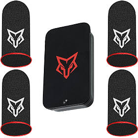 Напальчники Sarafox v6 Carbon Fiber для гри на смартфоні в пабг пубг pubg, довгі (4 шт) + бокс