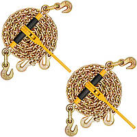 Набір VEVOR 2 ланцюгові стяжки, ланцюгова стяжка, храповий натягувач, 59-77 см, 4172 кг. 322431