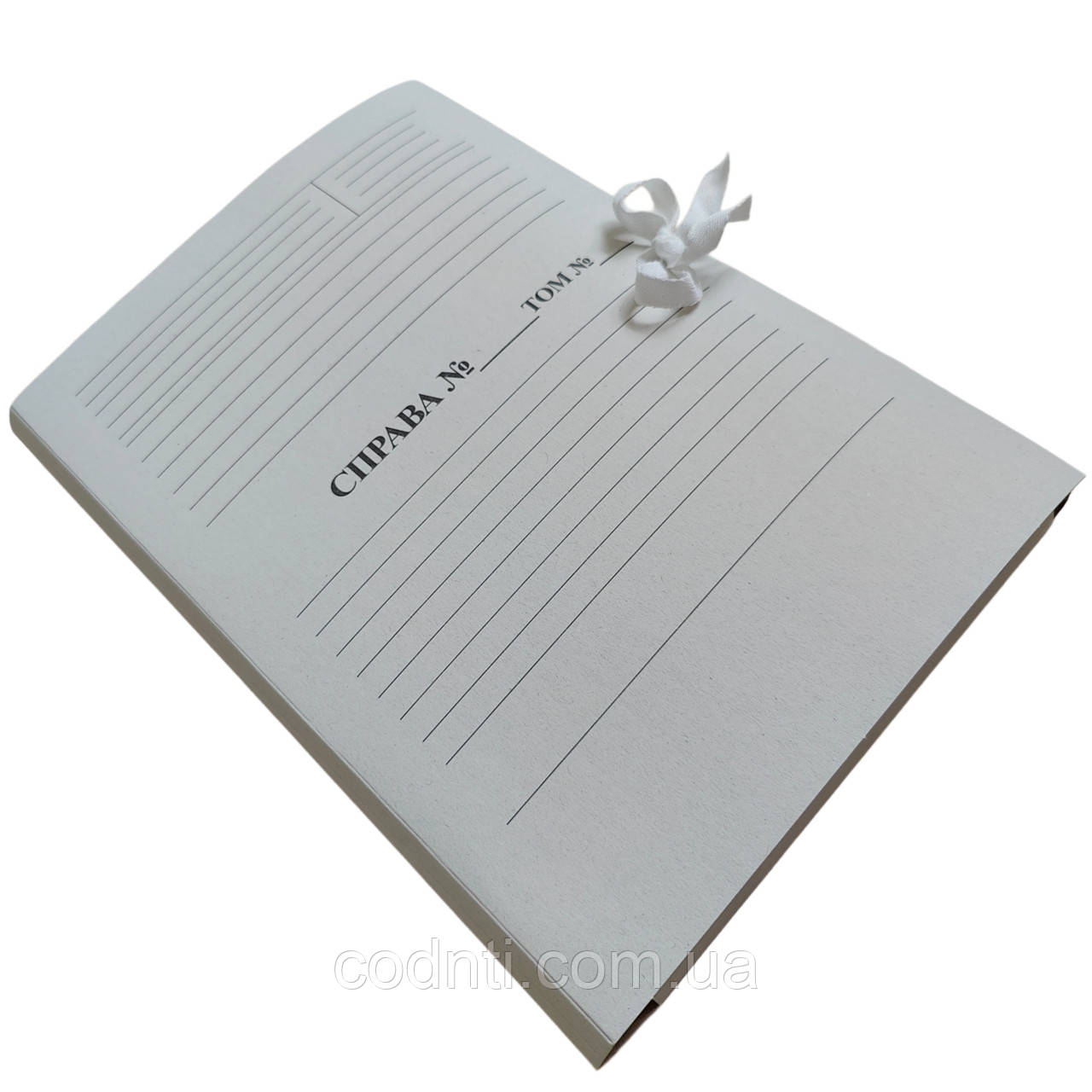 Папка архівна ЮТЕК з титульною сторінкою "Справа Том" 215х310 мм на зав'язках, корінець 0,7 - 2,5 см 50 шт, фото 1