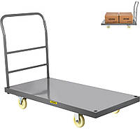 Vevor 314130 Платформний візок вантажопідйомність 907 кг Транспортний візок, діаметр роликів 125 мм Візок для зберігання, площа
