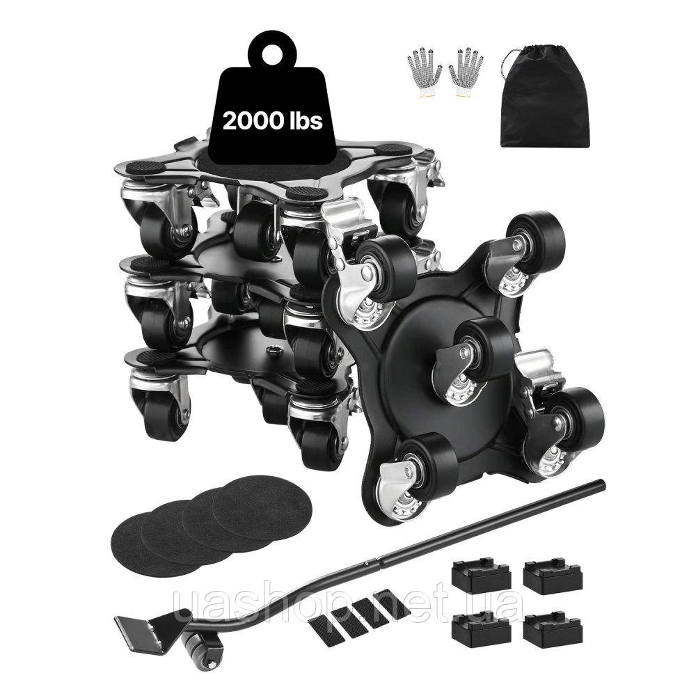 VEVOR Меблевий ролик Транспортний ролик Меблевий візок Ролики з 5 колесами 158x158x65 мм 322470, фото 1