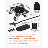 VEVOR Меблевий ролик Транспортний ролик Меблевий візок Ролики з 5 колесами 158x158x65 мм 322470, фото 7