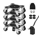 VEVOR Меблевий ролик Транспортний ролик Меблевий візок Ролики з 5 колесами 158x158x65 мм 322470, фото 9