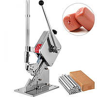 VEVOR Високоякісна ручна U-подібна ковбасна різачка з 1 коробкою (5000 кліпс), міцна хліборізка з