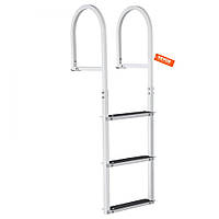 Докова драбина VEVOR 3 знімні сходинки 227 кг, вантажопідйомність 227 кг, понтонна драбина з алюмінієвого