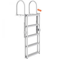 Докова драбина VEVOR 5 висувних сходинок вантажопідйомність 159 кг Понтонна драбина з алюмінієвого сплаву з
