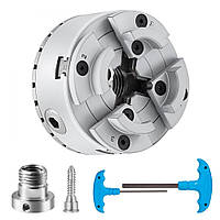 Токарний патрон VEVOR KP2-3/4 4-кулачковий φ70мм кулачковий патрон з 45# діапазон затиску 30-47мм внутрішня