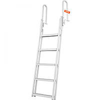 VEVOR кормова драбина, трап для купання, трап для човна, док-трап, алюміній 455 x 635 x 1965 мм 304466