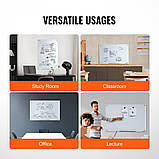VEVOR Магнітно-скляна дошка, дошка для сухого стирання 90 x 60 см, настінна біла скляна дошка без рамки, з, фото 6