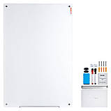 VEVOR Магнітно-скляна дошка, дошка для сухого стирання 90 x 60 см, настінна біла скляна дошка без рамки, з, фото 9