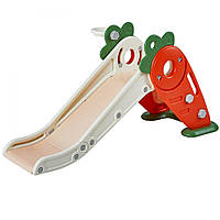 Гірка VEVOR дитяча весела гірка з баскетбольним кільцем дитяча гірка HDPE садова гірка макс. 40 кг гірка для