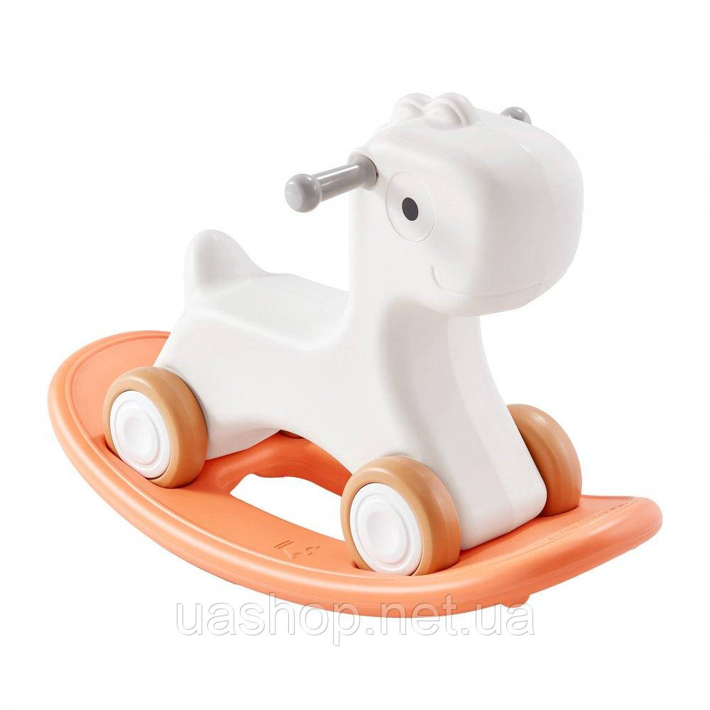 Конячка-гойдалка VEVOR 3 в 1 для малюків 1-3 років, дитяча конячка-гойдалка зі знімною дошкою для балансування, фото 1