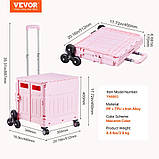 Візок для покупок VEVOR складаний візок для покупок Візок для покупок 1330x540x915 мм 322544, фото 7