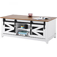 Стіл журнальний VEVOR Стіл журнальний 2-ярусний прямокутний розсувний 1210х560х481мм 311756