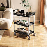 VEVOR Багатоцільовий візок 136 кг 2-ярусний сервісний візок візок для інструментів 800x410x945 мм 322538, фото 8