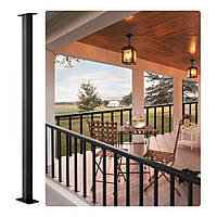 Балконний стовп VEVOR, перила, стовп 91х4х4см без отворів, чорний 1 шт. 303022