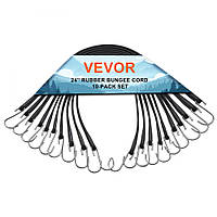 VEVOR натяжна гума з гачком натяжна мотузка багажний гумовий еспандер велосипед 10шт 61см 300317