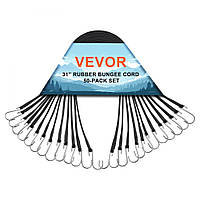 VEVOR натяжна гума з гачком натяжна мотузка багажний гумовий еспандер велосипед 50 штук 81см 322559